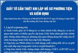 Giấy tờ cần thiết khi lập hồ sơ phương tiện và kiểm định
