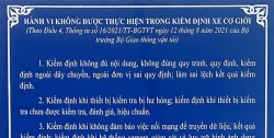 Hành vi không được phép thực hiện trong kiểm định